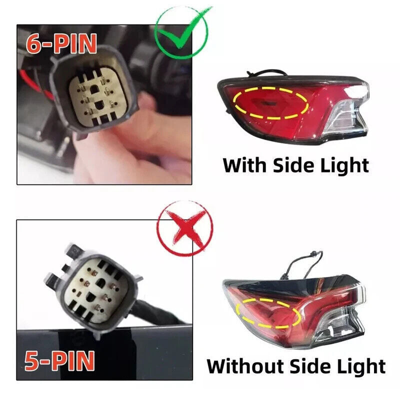 1Pcs for Ford Escape 2020 2021-22 Outer Right Rear LED TailLight Brake Lamp 6PIN