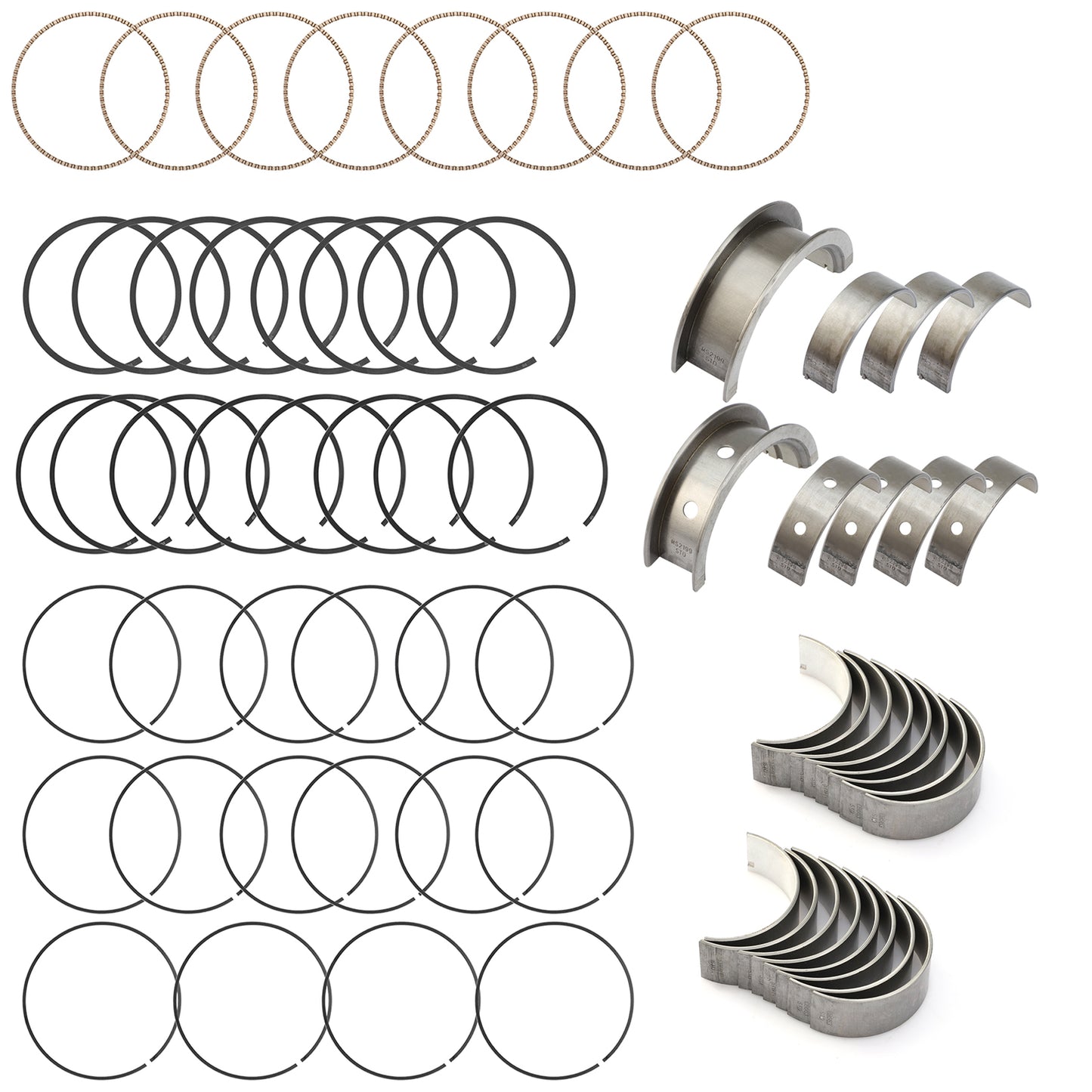 LS LS9 Gaskets Kit + Main Rod Bearings + Piston Rings for GM for Chevy LS1 LS6 LQ4
