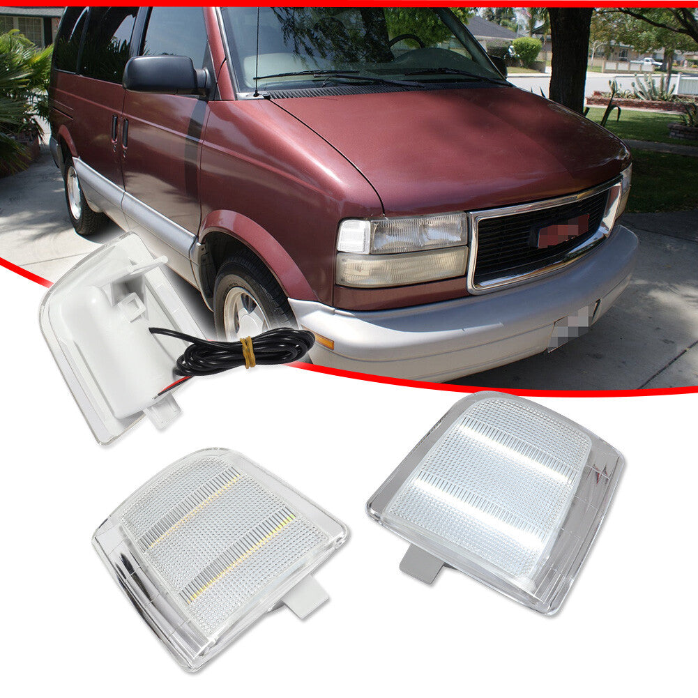 Suitable for Chevrolet Astro corner lights 1995-2005, driver and passenger side, clear white.