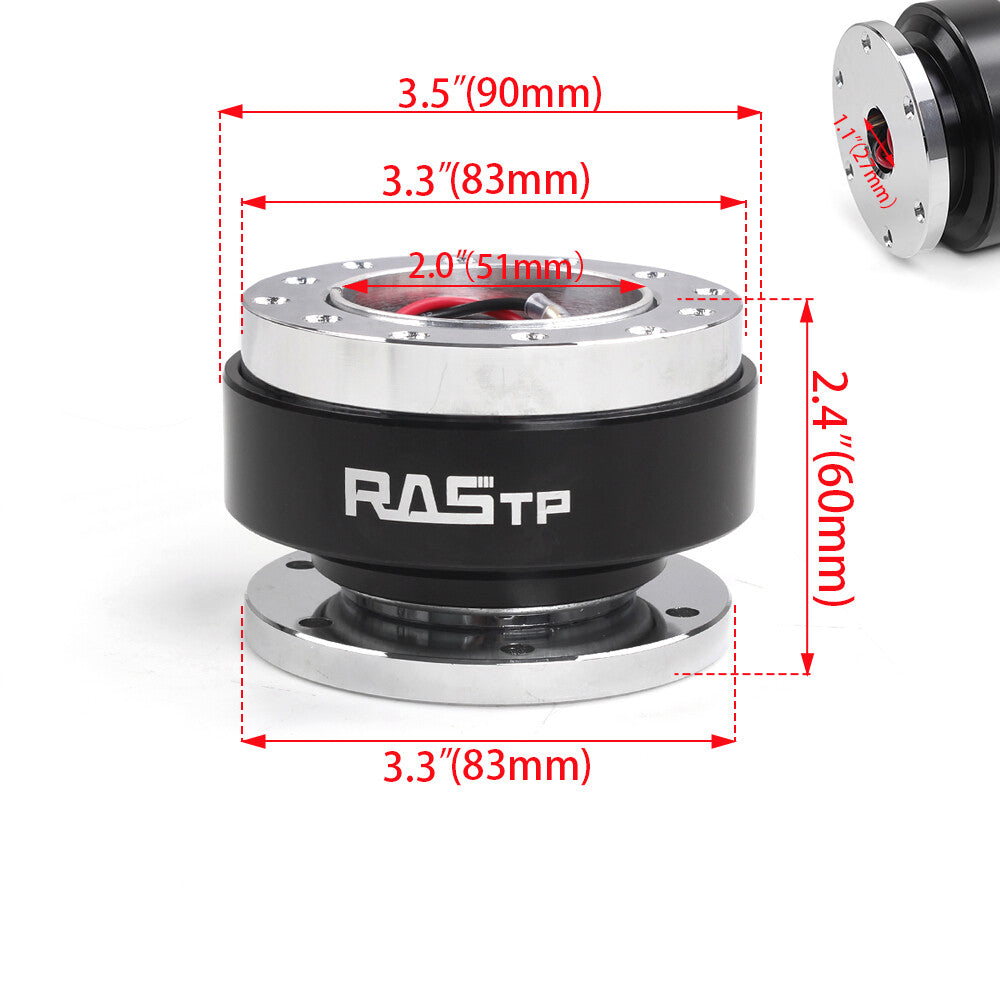 Quick Release Hub Adapter Universal Car Steering Wheel Ball Snap Off Kit
