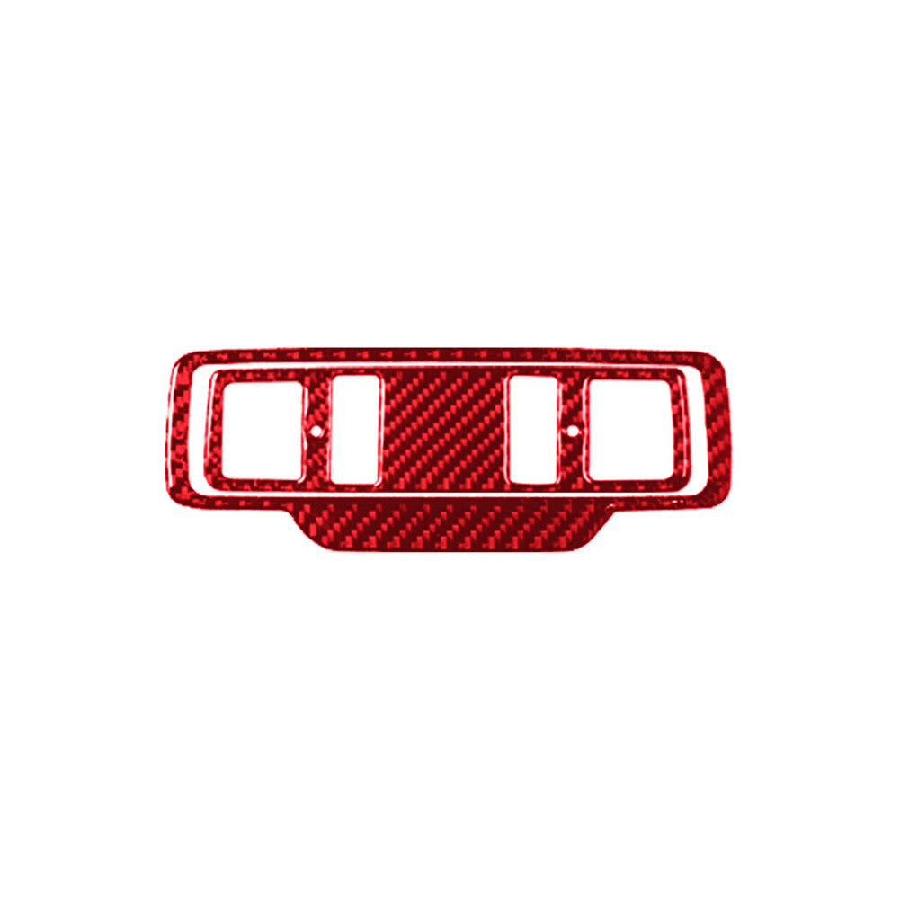 2-Piece Red Interior Carbon Fiber Dome Light Cover Trim for ford for Mustang Mach-E