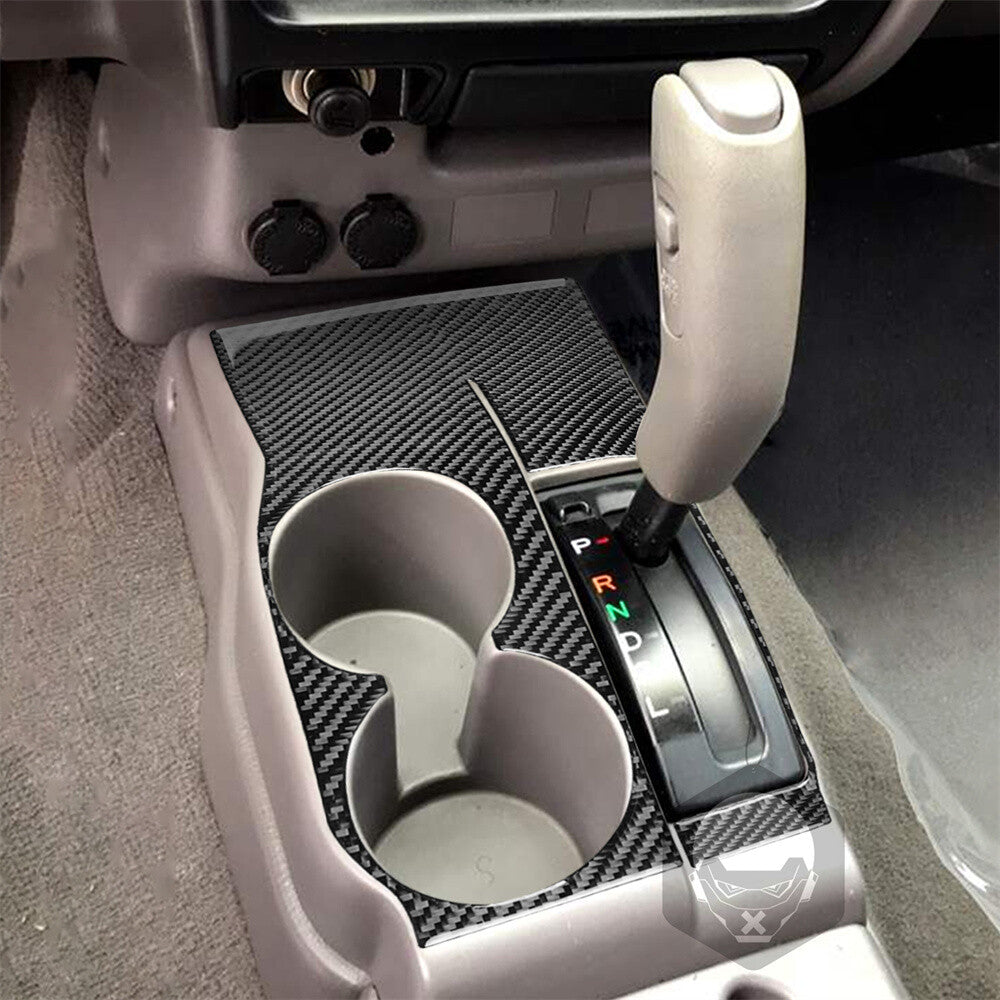 Carbon 2WD Automatic Gear Shift Cup Holder Panel Cover for Toyot@ Tacom@ 2001-04