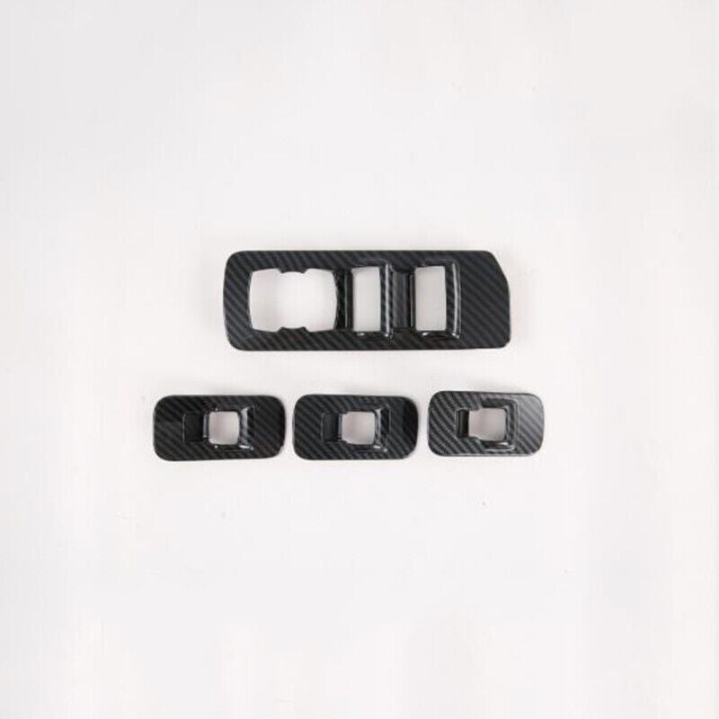 for ford F-150 F150 2017-2020 Carbon Fiber Window Lift Switch Panel Cover Trim