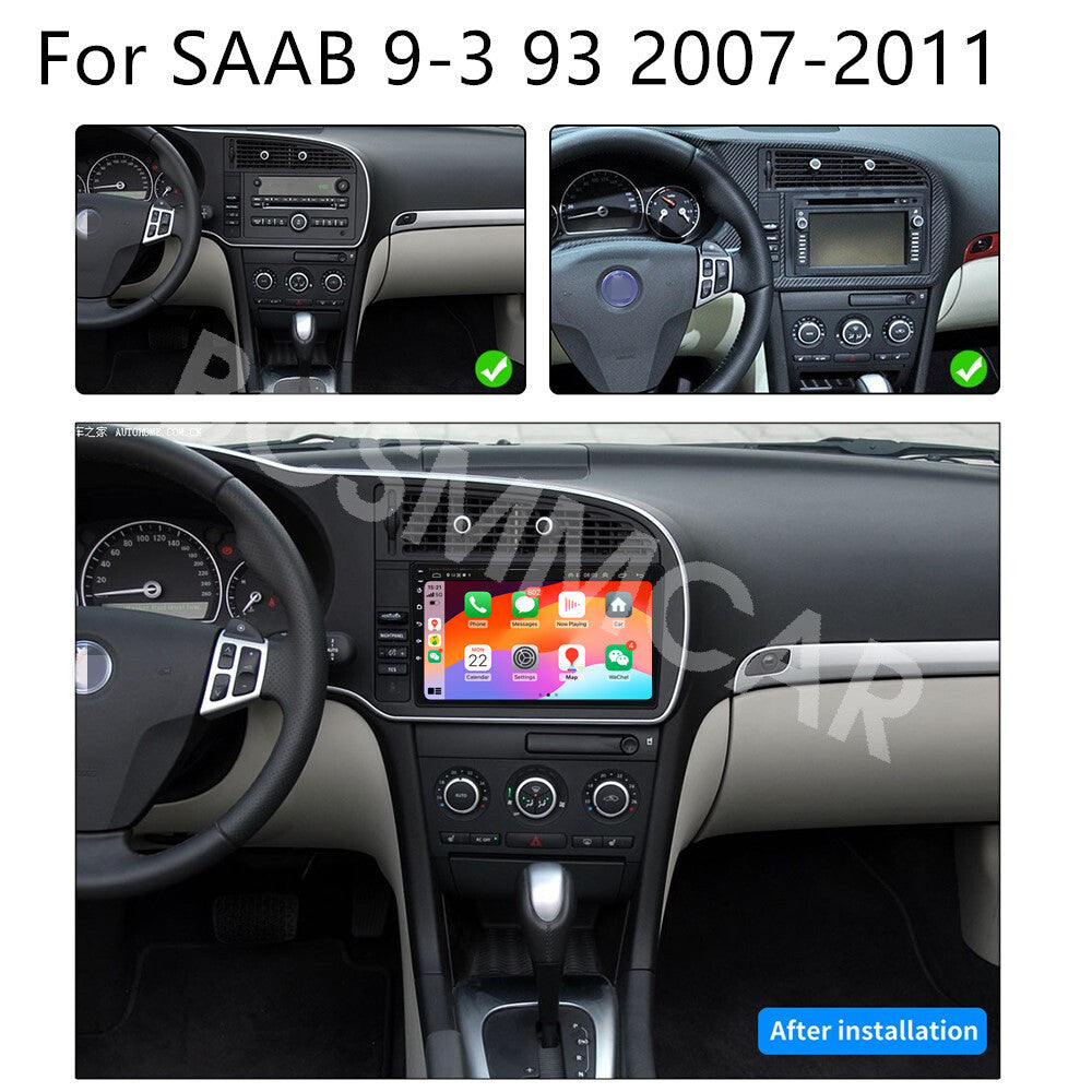 Car Video Player Touch Screen GPS BT Head Unit Fit for SAAB 9-3 93 2007-2011