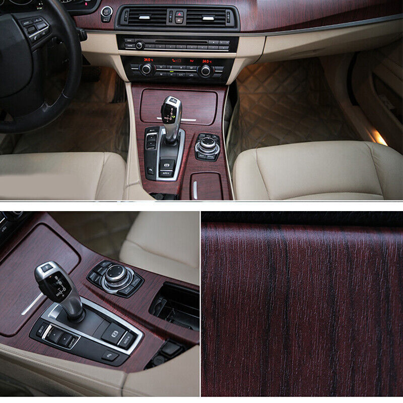 30cm x 100cm Automatic Interior DIY Vinyl Wood Texture Grain Packing Sticker Decal Parts