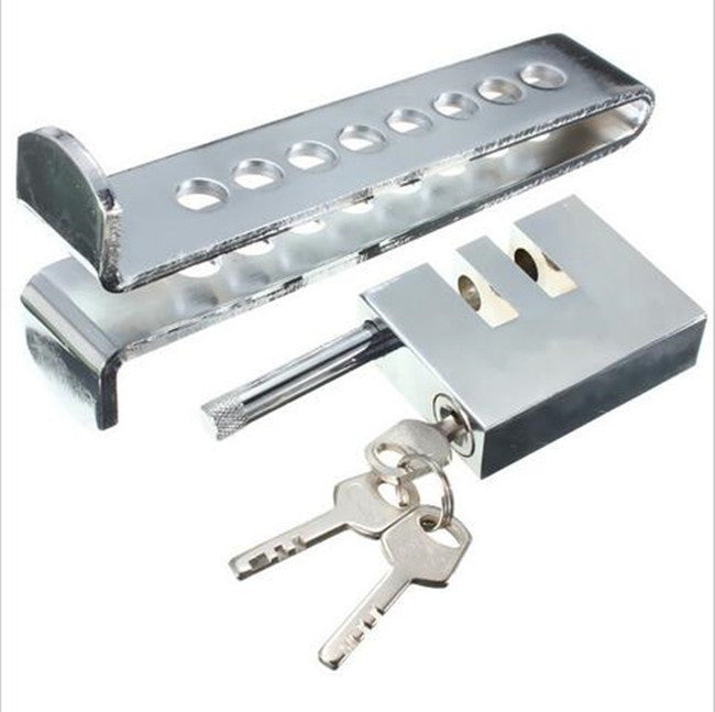 Car Stainless Steel Clutch Anti-Theft Security Brake Lever Throttle 8 Hole Lock