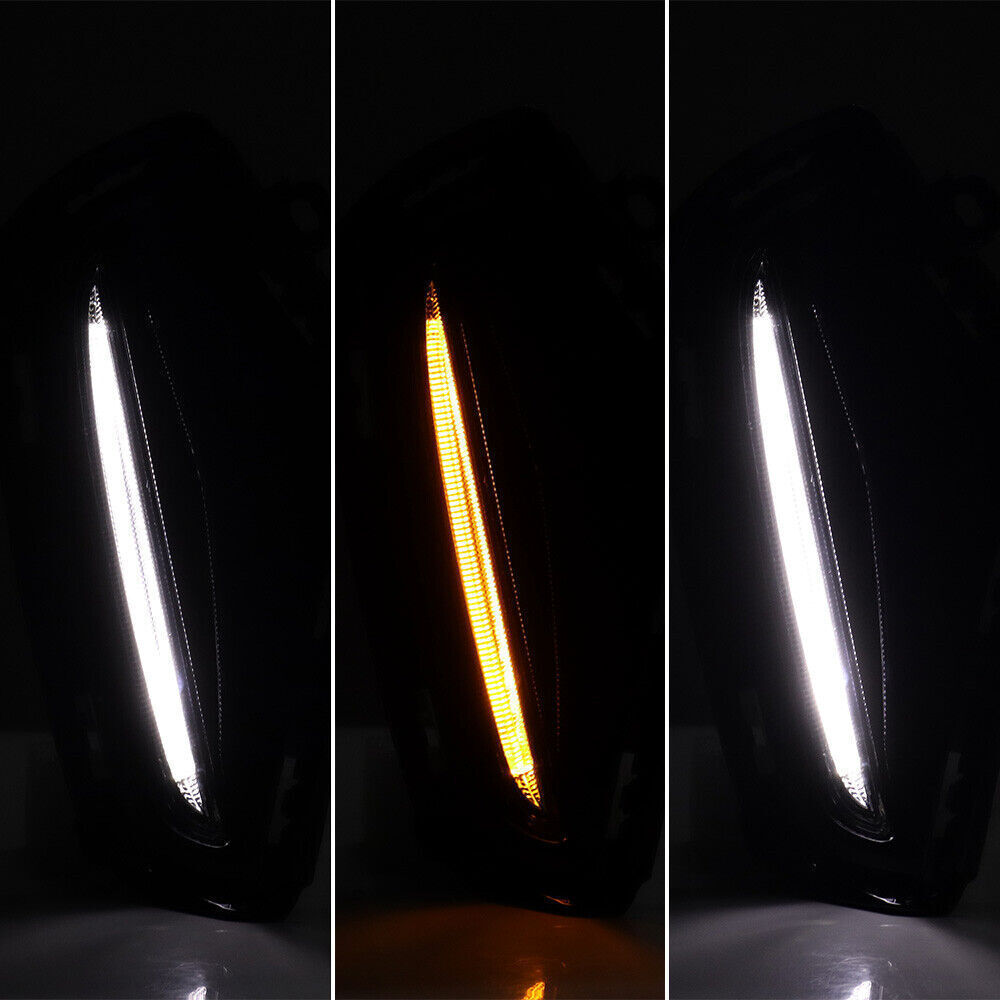 LED tri-color DRL fog lights with turn signal function suitable for Toyota RAV4 2019-2024