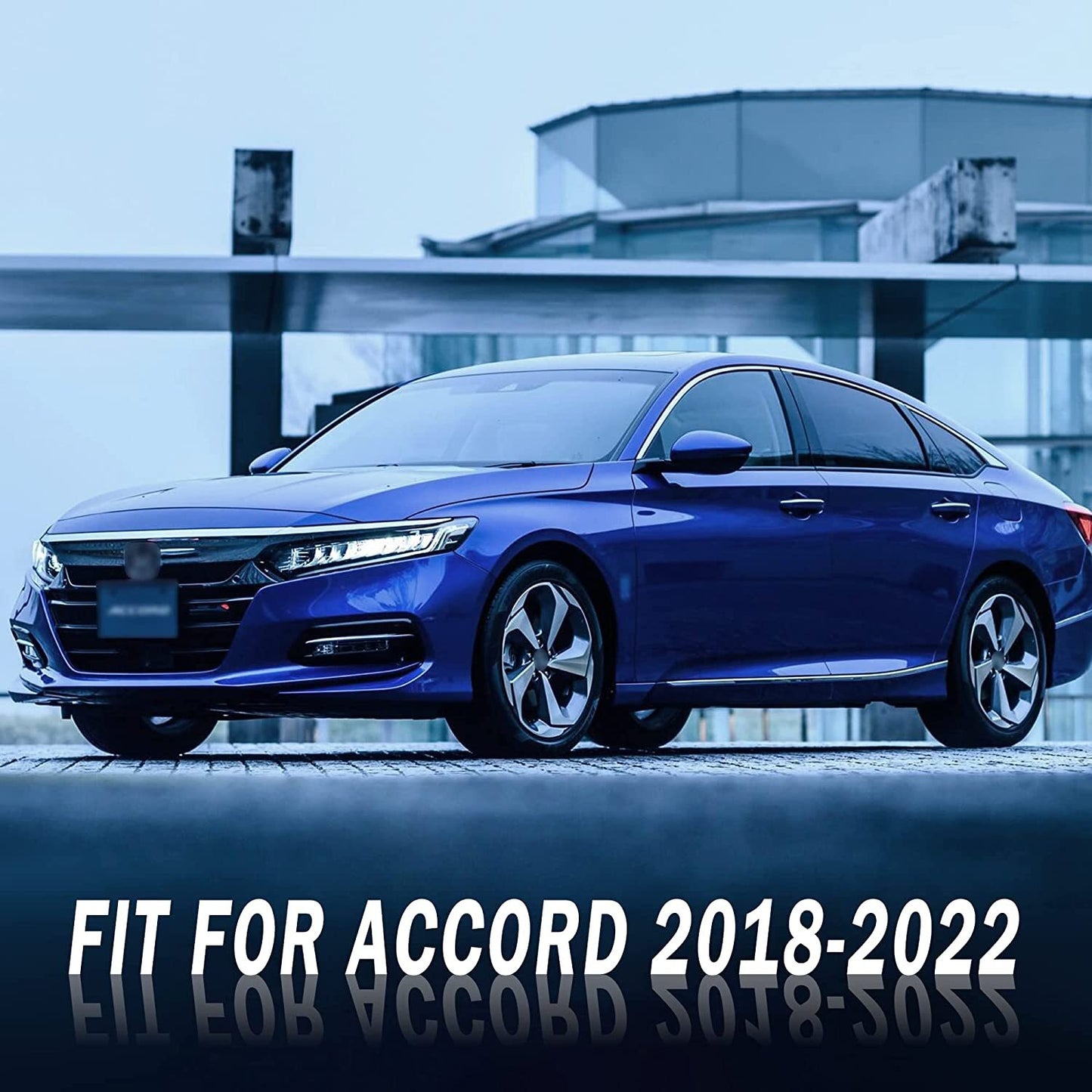 6x For 18-22 for Honda Accord Chrome Delete Blackout Side Window Trim - Glossy Black
