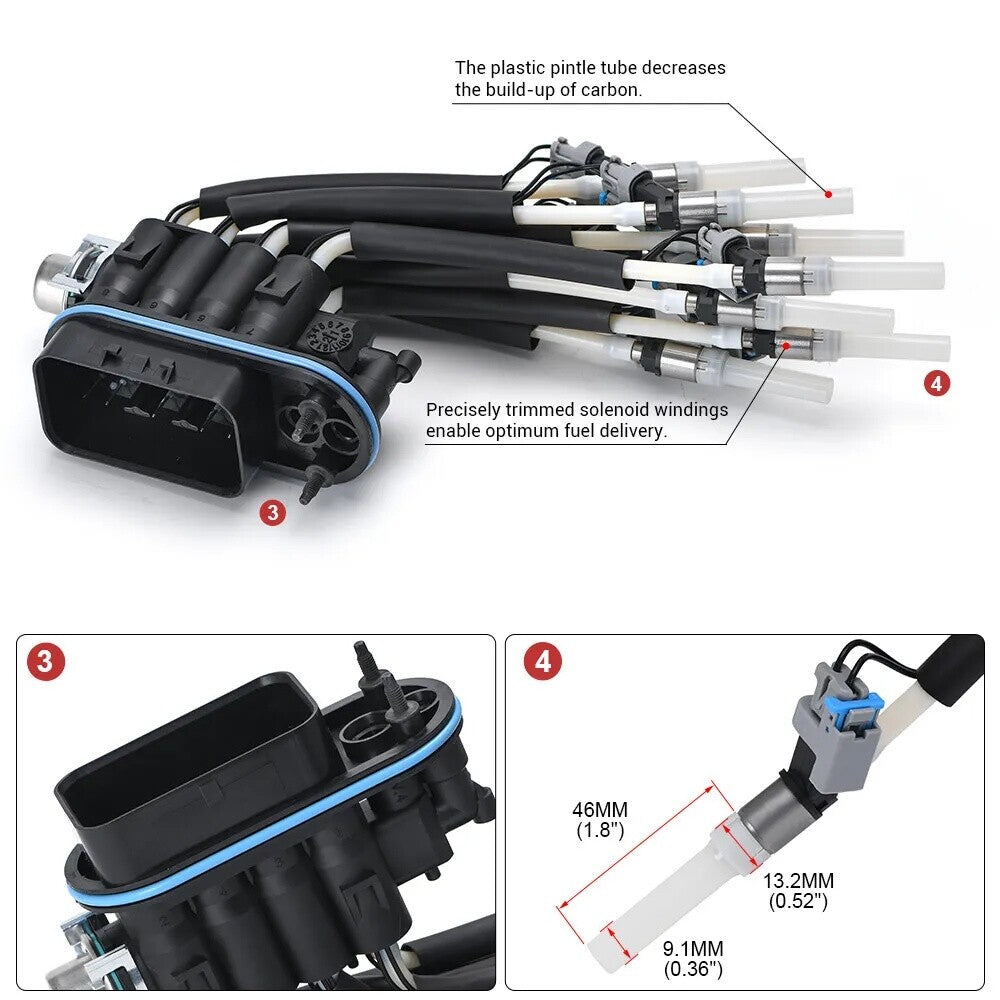 Central Port Fuel Spider Injectors are compatible with 96-02 for Chevrolet for GMC V8 5.7L and 5.0L engines.
