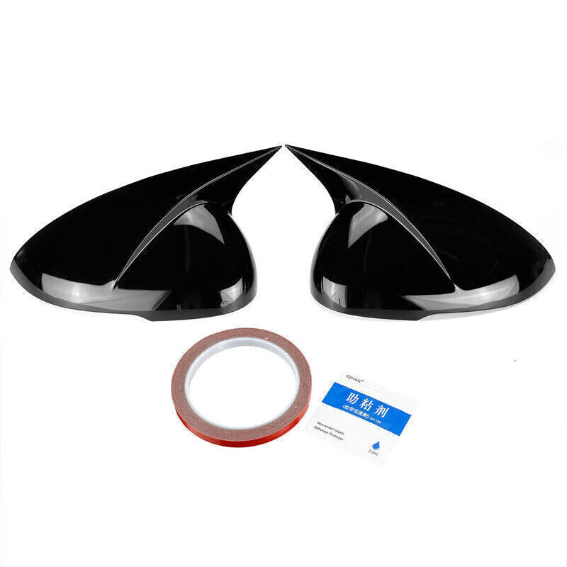 Glossy Black OX Horn Side Rear View Mirror Cover Trim Fit for KIA K5 2020 2021