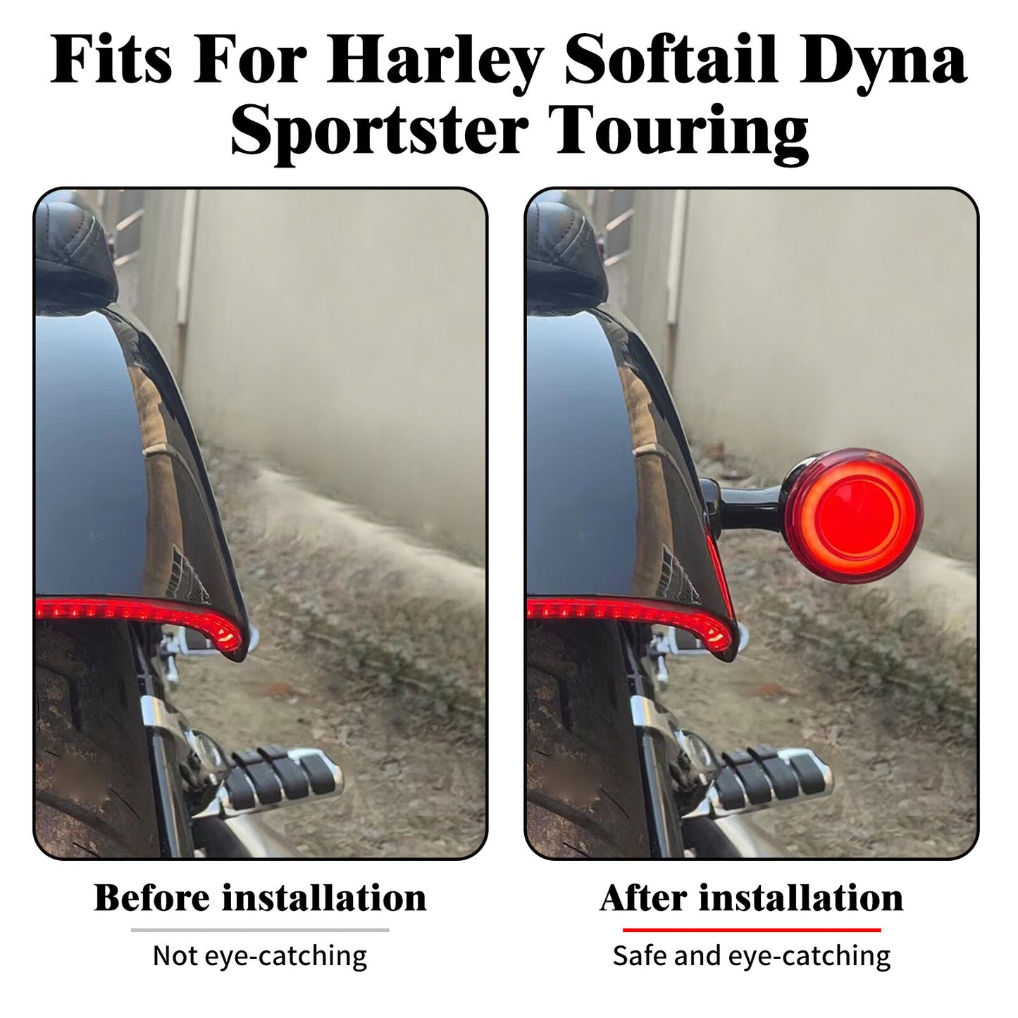 2x 1157 Red Amber Turn Signal LED Light Fits for Harley Touring Softail Dyna