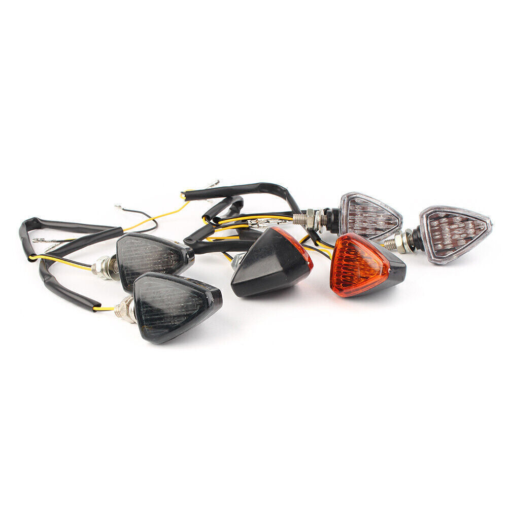 2x LED Turn Signal Lights Indicator Smoke Lens for Honda for Kawasaki for Yamaha