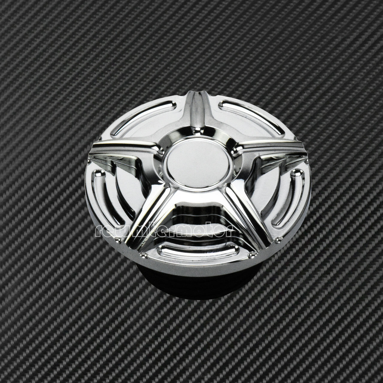 Pentagram Chrome Vented Gas Cap Fuel Tank Right-hand Thread Fit for Harley Dyna