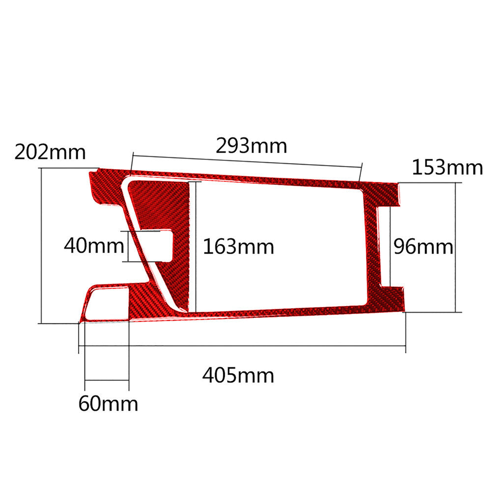 Red Carbon Fiber Armrest Storage Box Cover Trim for Alfa Romeo Giulia 2017-2019