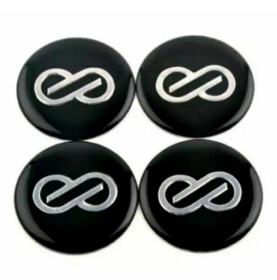 4pcs 45mm Enkei Wheel Sticker Hub Sticker RIM Sticker Black