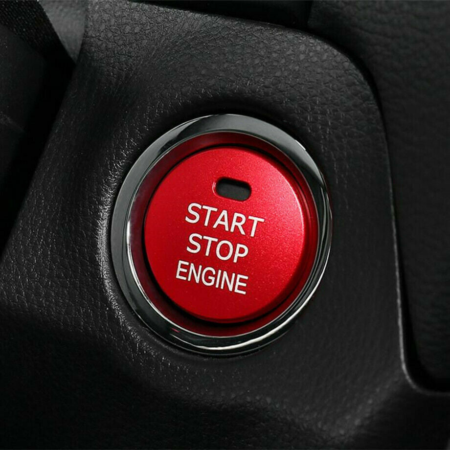 for Toyota Highlander 2020-2024 Red Alloy Engine Start Stop Switch Cover Trim 2X