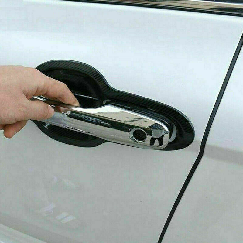 12X for Toyota for Camry 2018-2023 Carbon Fiber Exterior Door Handle Bowl Cover Trim