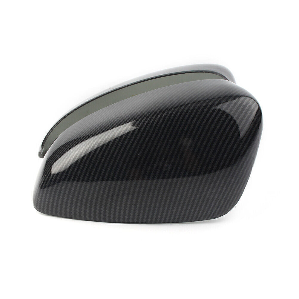 for Mazda 3 Axela 17-2018 Carbon Fiber Style Door Side Rearvie Mirror Cover Trim
