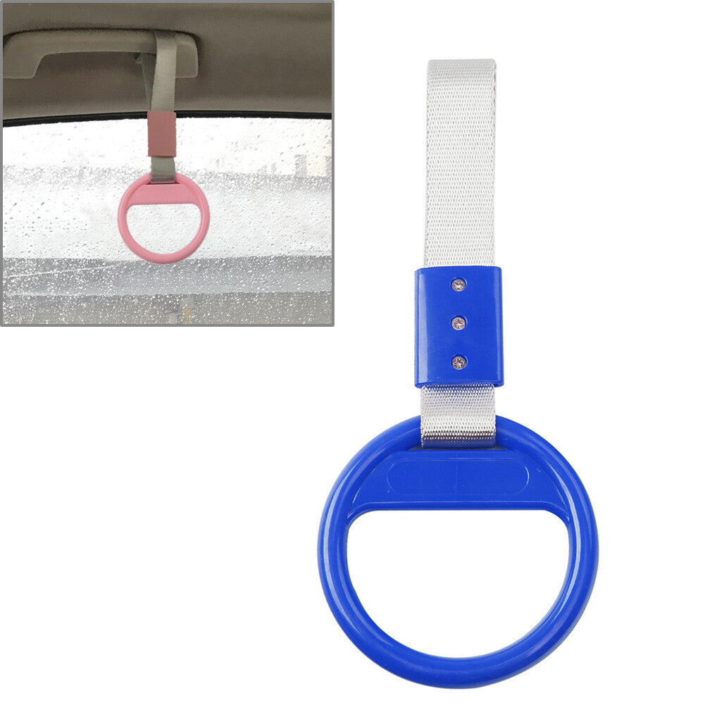 Ring Train Bus Handle Hand Strap Drift Charm Tools Silver belt + Blue