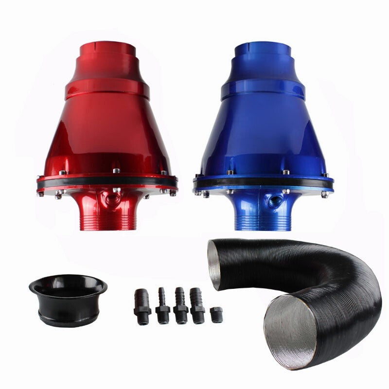 Universal Apollo Cold Air Intake Induction Kit With Air Box Filter Blue