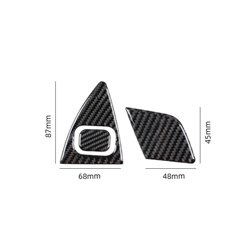 3Pcs Carbon Fiber Interior Passenger Side Door Accent Cover Trim for Acura TSX
