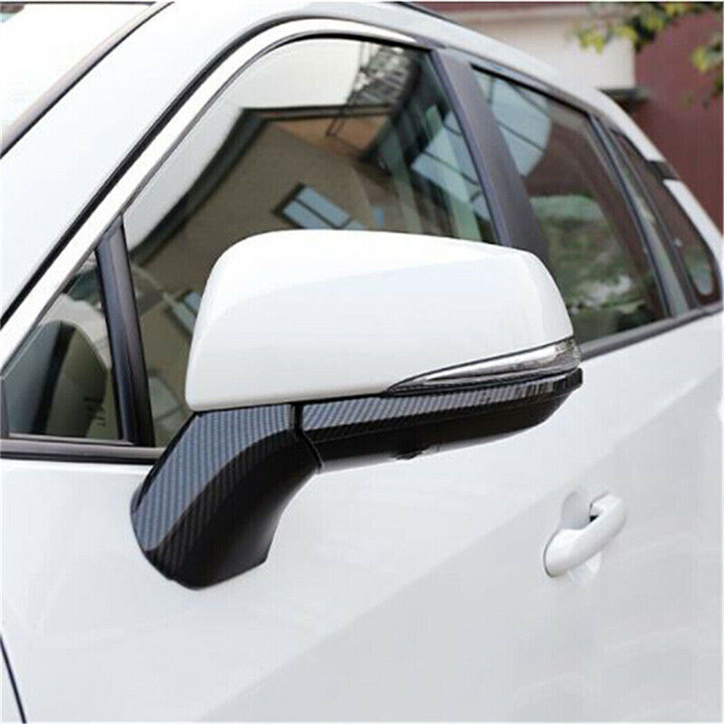 4P Carbon Fiber Rearview Side Mirror Strip Cover Trim for Toyota for Sienna 2021-24