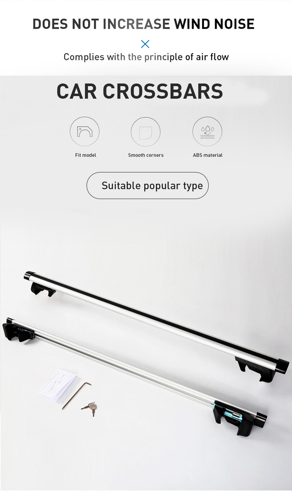 Universal Roof Rack Cross Bar with Lock For Car