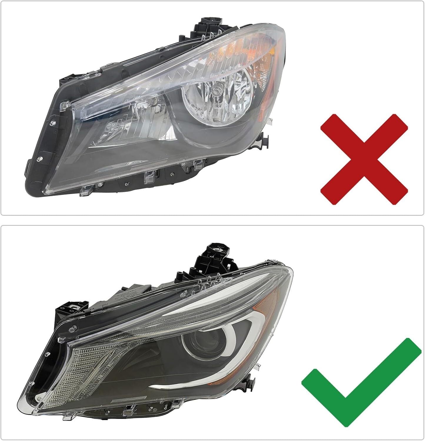 For 2014 2015 2016 for Mercedes-Benz CLA-Class C117 Xenon Headlight Assy Pair Set