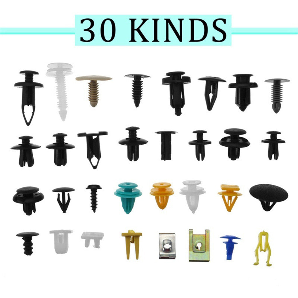 501-piece pack of automotive body plastic rivets, fasteners, decorative panel molding clips