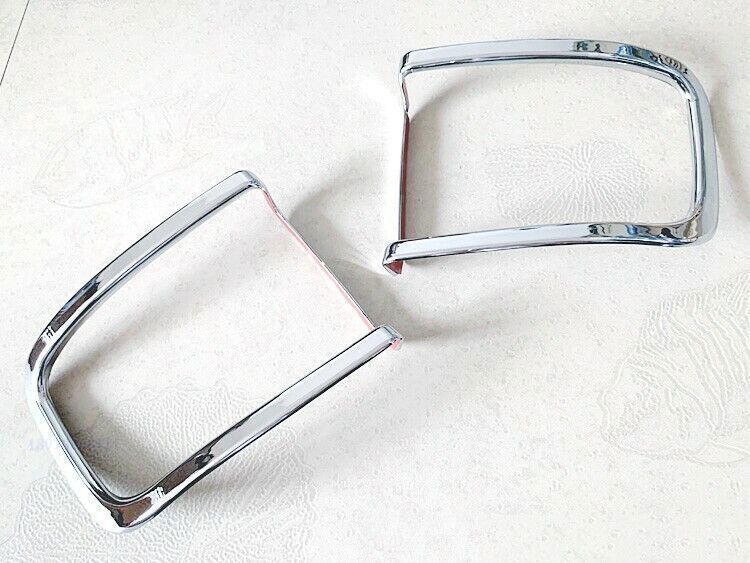 2X Chrome for Toyota LandCruiser Prado LC200 2016-21 Rear Bumper Fog Light Frame