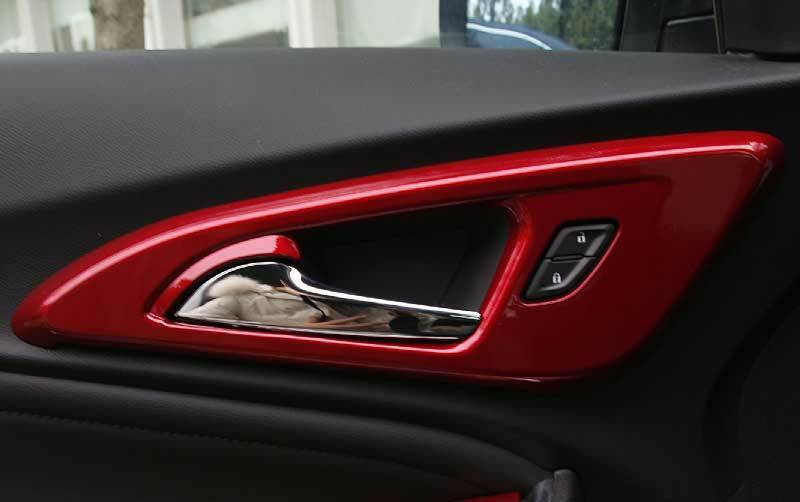 Paint Red Inner Door Handle Frame Trim 4PCS Car Fit for Chevrolet Malibu 16-2021