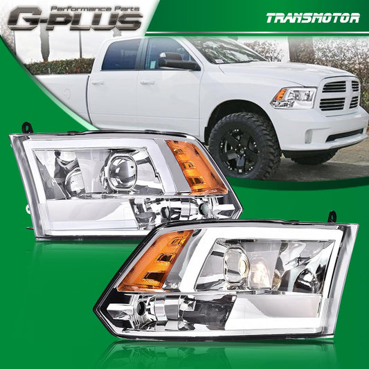 Suitable for 2009-2018 for Dodge for Ram 1500 2500 3500 LED DRL projector front light (chrome)