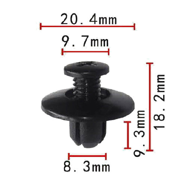 Qty 20 front and rear bumper retainer push-mount clips for Honda 91502-SP0-003