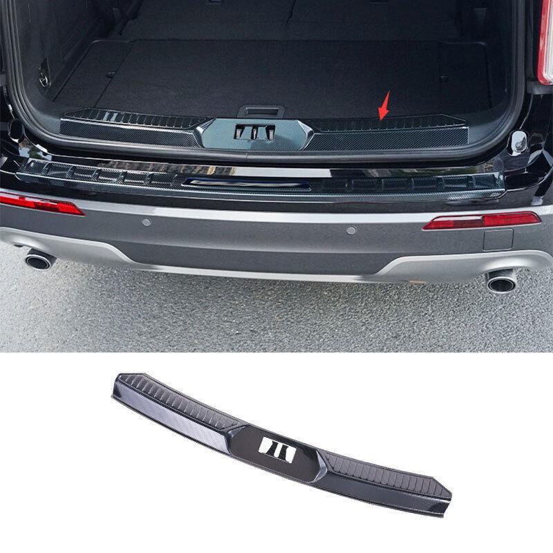 Inner Rear Bumper Protector Guard Trim Fit for Ford Explorer 20-22 Carbon Fiber