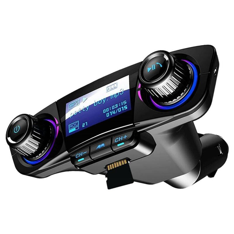 Bluetooth 4.0 FM Transmitter for Car Double USB Wireless FM Radio Kit TF AUX