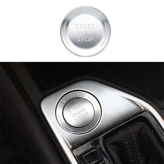 for Nissan Sentra 2020-22 2PCS Silver Aluminum Start Button Ignition Switch Ring