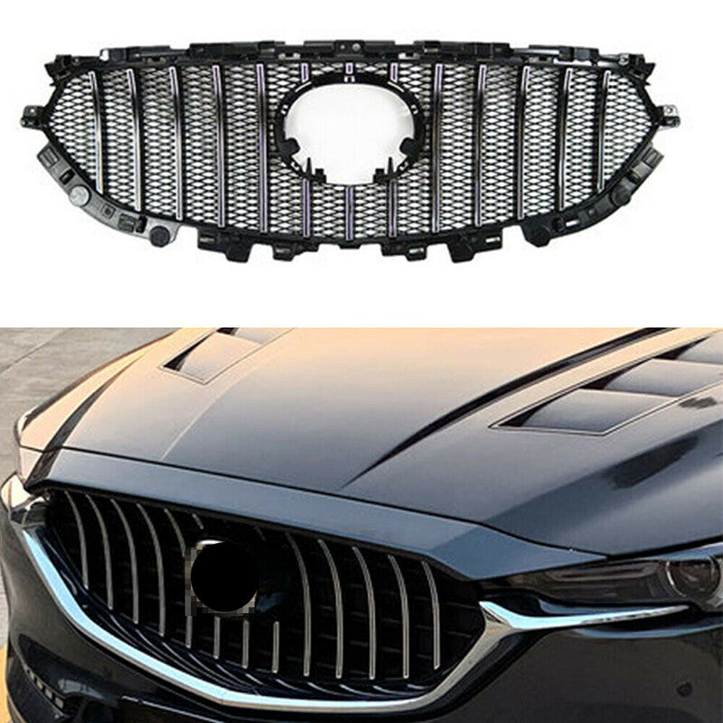 for Mazda CX-5 CX5 2017-2021 Factory style Front Grille Mesh Grill Vent Trim Bar
