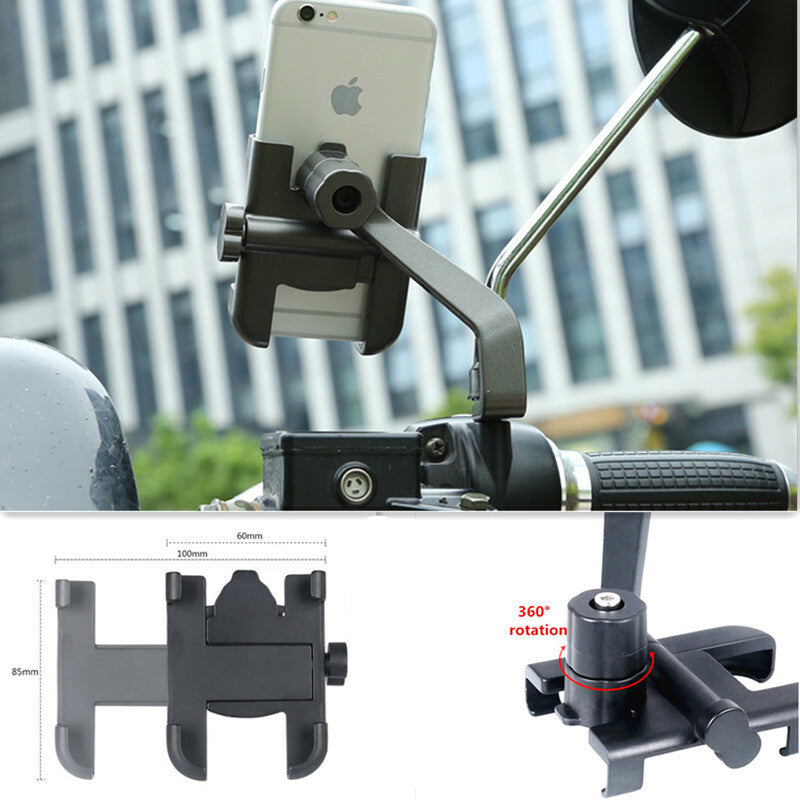 1Pc Motorcycle Phone Mount Holder Mobile Phone Base Rear View Mirror Stand Mount