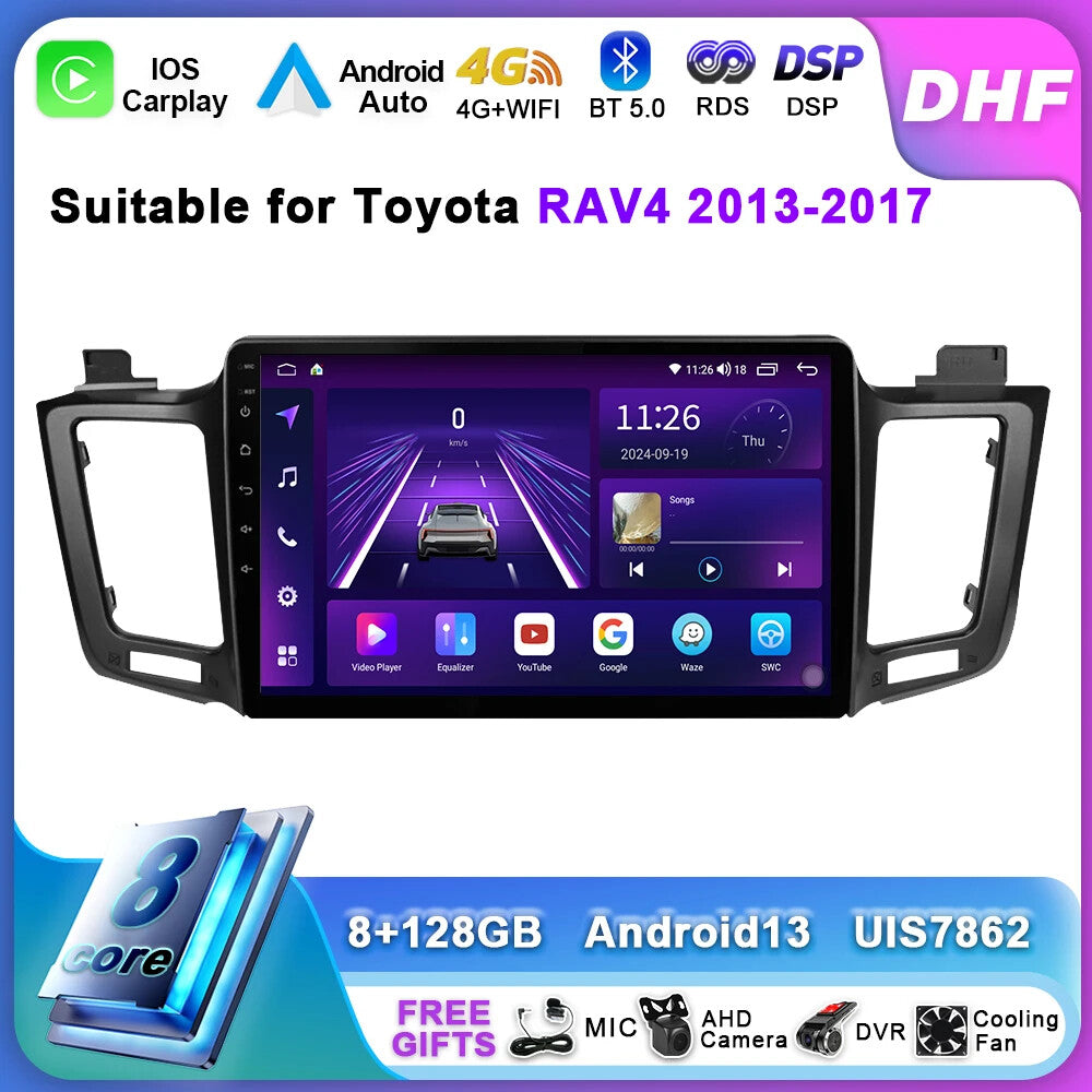 for Toyota RAV4 4 XA40 5 XA50 2013-2017 Android Car Radio Carplay GPS Screen