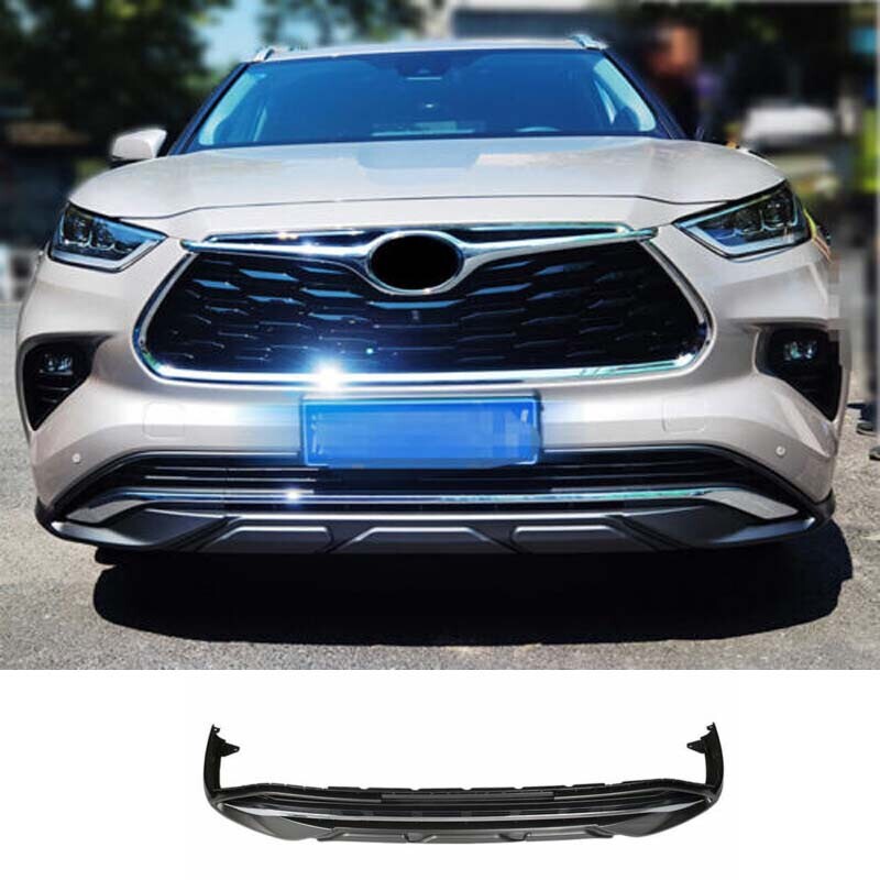 Black Primed Bumper Diffuser Spoiler Board for Toyota Highlander 2020-2023 Front