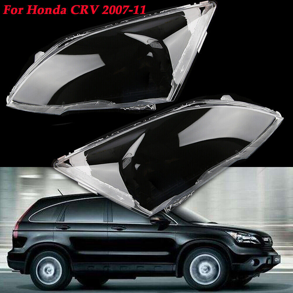 for Honda CRV 2007-2011 Pair Left Right Side Headlight Cover Headlamp Lens Shell