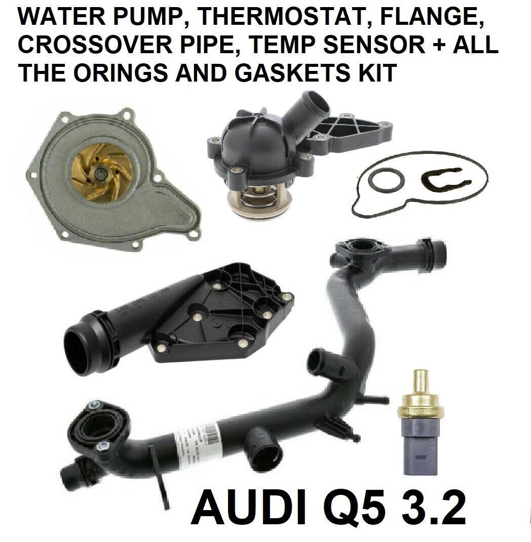 New cooling system kit for Audi A4 Quattro, A5 Quattro, Q5 3.2 V6 PUMP hot water pipes