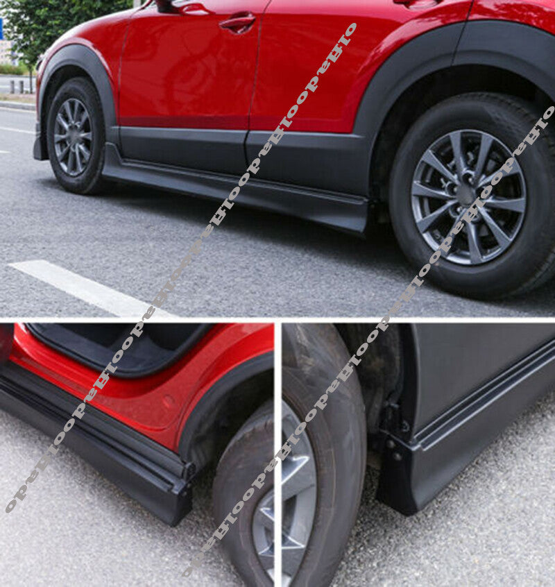 for mazda CX-30 2020-2022 Black Side Skirts Extension Spoiler Lip Body Splitter