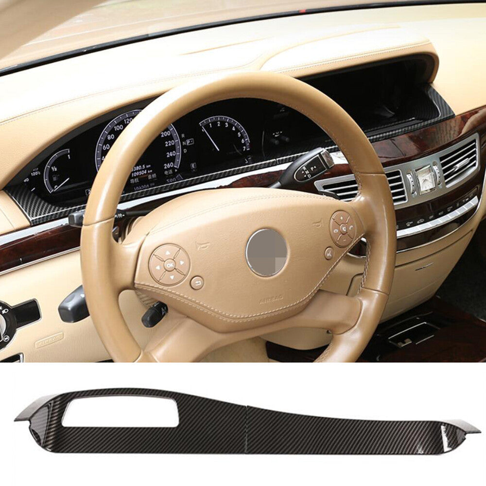 Carbon Fiber ABS Dashboard Lower Panel Trim for Mercedes-Benz S Class W221 08-12