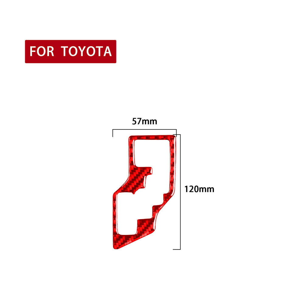 Red Carbon Fiber Center Console Gear Indicator Trim For T@yota for Corolla 2014-2018