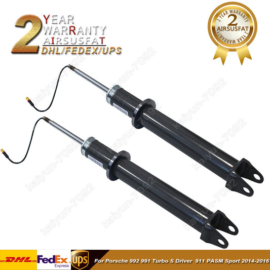 Pair Rear Shock Struts w/EDC for Porsche 992 991 Turbo 911 PASM Sport 2014-2016