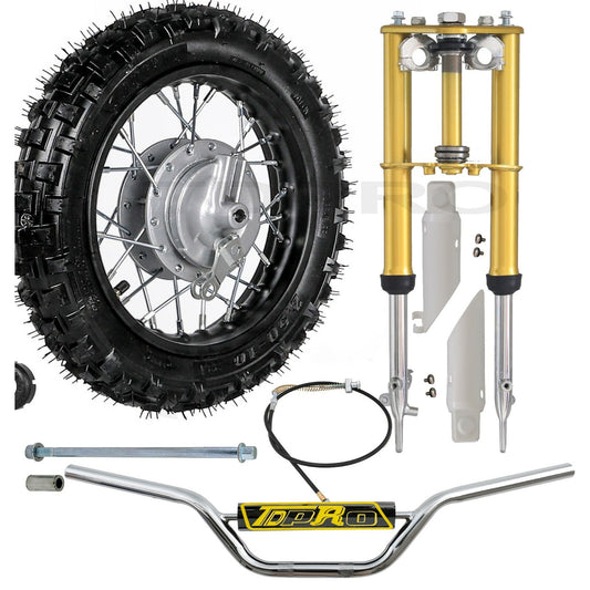 10-inch pitted bicycle wheel, 2.50-10 tire, rim and fork for CRF50 70CC-110C