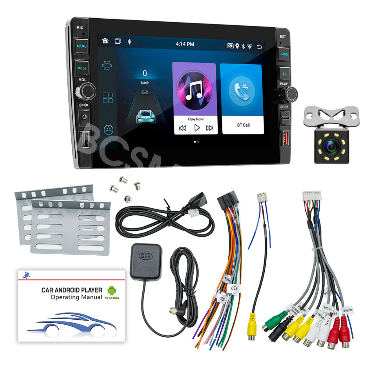 8in Double 2Din Car Stereo Radio 2+32G For Carplay Android Auto W/Camera