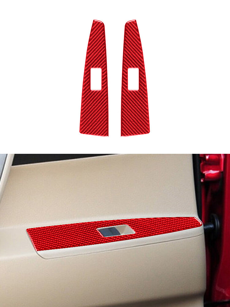 for Toyota Highlander 2008-013 2Pcs Rear Window Lift Button Panel Trim Cover Red