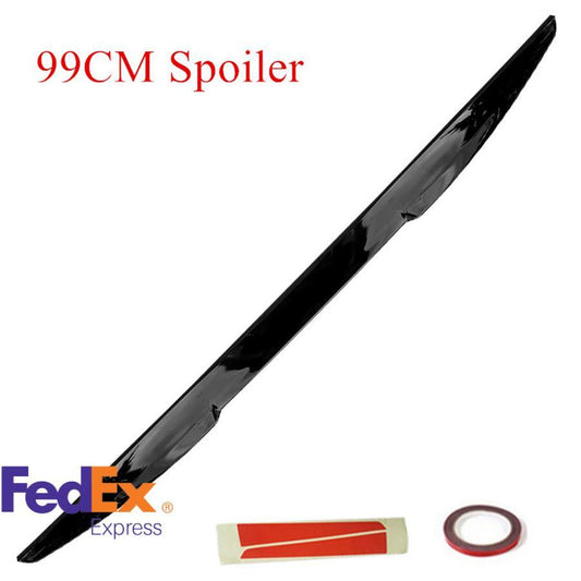 DIY Refit Spoiler PU Glossy Black Car Rear Roof Lip Spoiler Lip Wing Tail 99CM